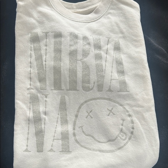 Abercrombie Kids White Graphic Crewneck Sweater - Picture 3 of 3